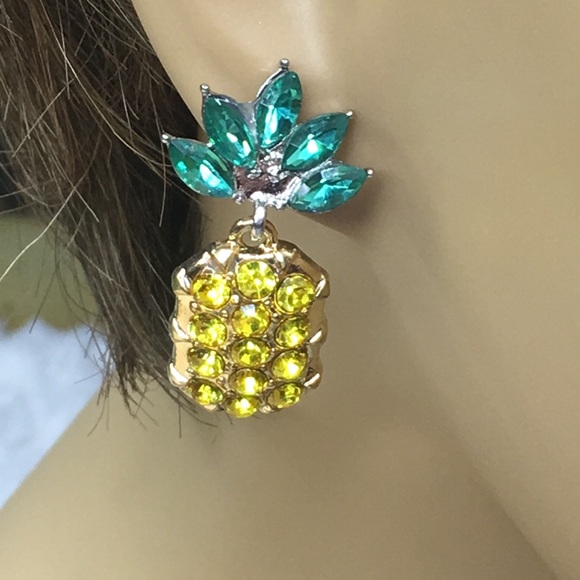 PINEAPPLE EARRINGS (E1) - Picture 2 of 7
